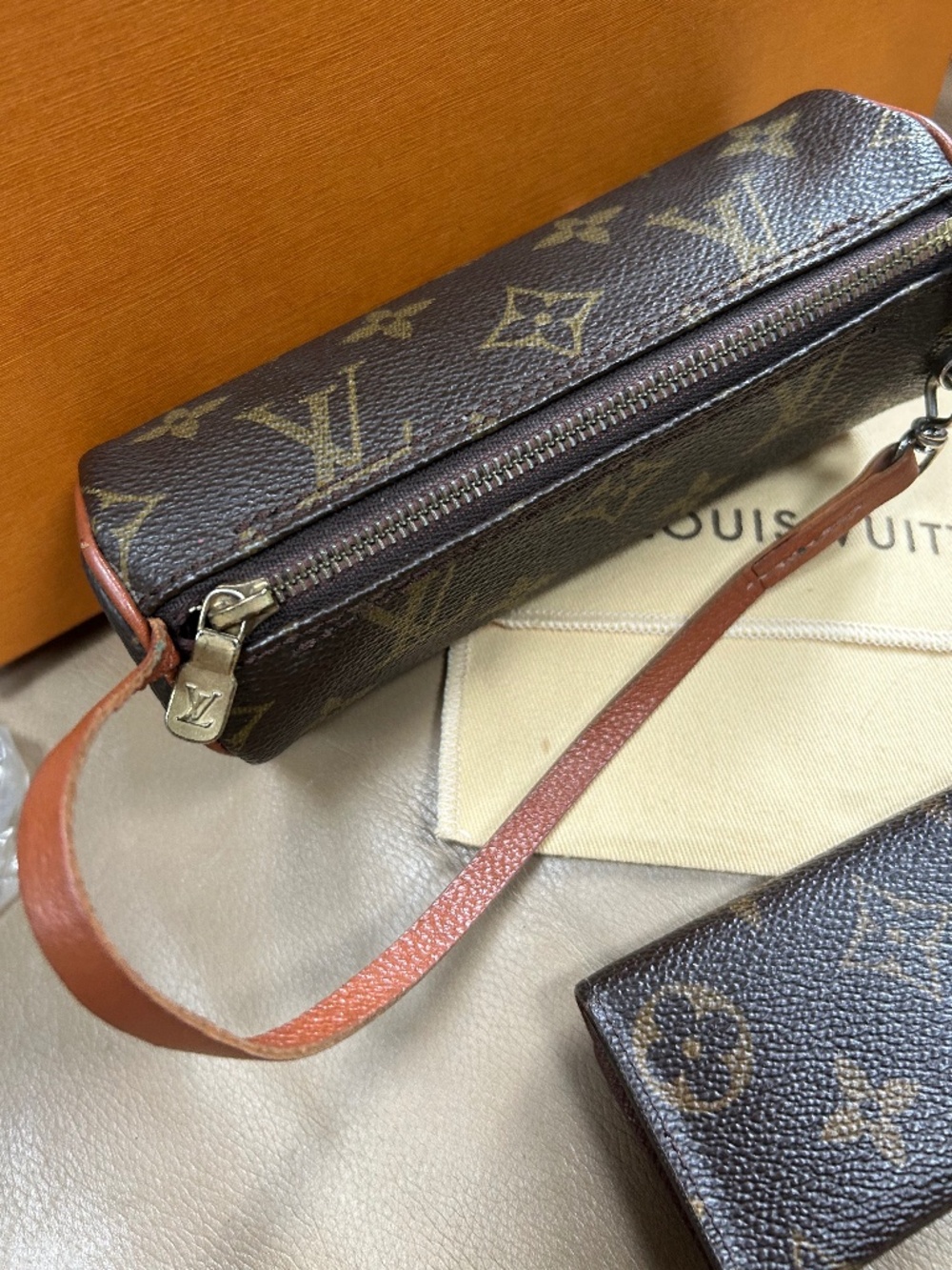 Cute Authentic Louis Vuitton Set MINI Papillon & Key/Card case